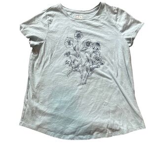Girls Plus Floral Graphic Tee Shirt Size 16 Plus SO Favorite Tee Short Sleeve